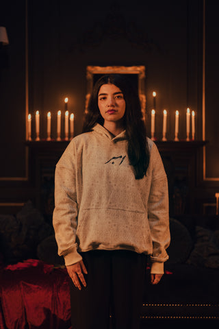 "Aankhon Ke Kahani" / آنکھوں کی کہانی "The Story Within the Eyes" Cream Hoodie