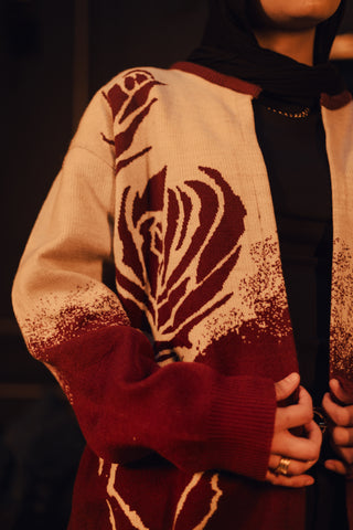 "Yaadgar" / "یادگار" Knitted Button Up Cardigan