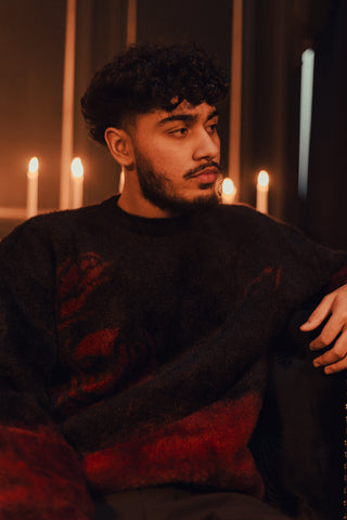 "Rui Jaisa Pyaar"/"روئی جیسا پیار" - (A love like Cotton Wool) Mohair Crewneck