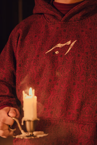 "Aankhon Ke Kahani" / آنکھوں کی کہانی "The Story Within the Eyes" Maroon Hoodie
