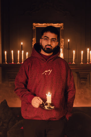 "Aankhon Ke Kahani" / آنکھوں کی کہانی "The Story Within the Eyes" Maroon Hoodie