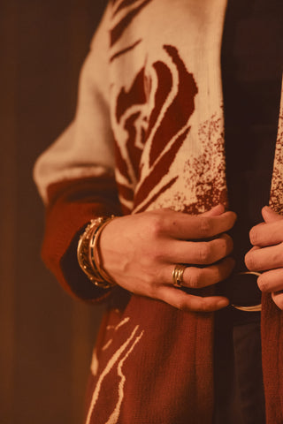 "Yaadgar" / "یادگار" Knitted Button Up Cardigan